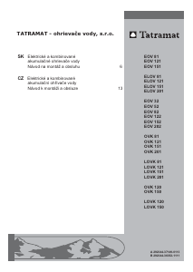 Návod Tatramat ELOV 81 Bojler