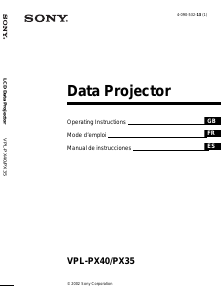 Manual de uso Sony VPL-PX35 Proyector