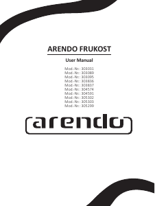 Mode d’emploi Arendo 305302 Frukost Grille pain