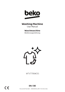 Manual BEKO WTV7736WC01 Washing Machine