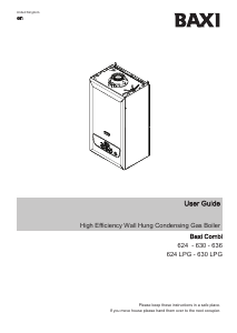 Manual Baxi Combi 630 LPG Central Heating Boiler