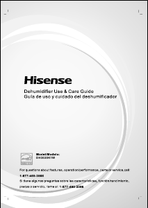 Manual de uso Hisense DH3020K1W Deshumidificador