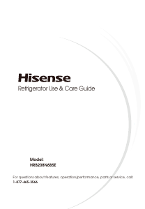 Handleiding Hisense HRB208N6BSE Koel-vries combinatie