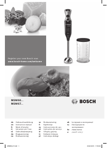 Bedienungsanleitung Bosch MSM66150 Stabmixer