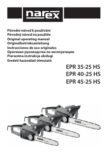 Manual de uso Narex EPR 40-25 HS Sierra de cadena