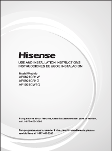 Manual de uso Hisense AP0821CR1W Aire acondicionado