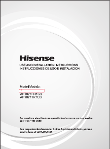 Handleiding Hisense AP1021HR1GD Airconditioner