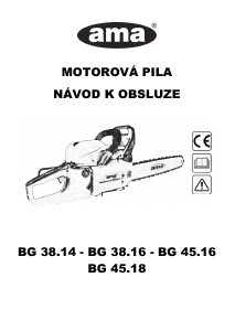 Manuál AMA BG 38.14 Motorová pila