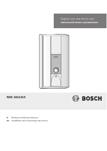 Kullanım kılavuzu Bosch RDE1821415 Buhar kazanı