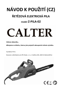 Manuál Calter Z-PILA-02 Motorová pila