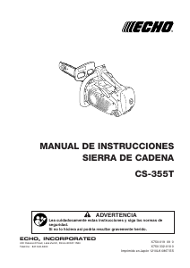Manual de uso Echo CS-355T Sierra de cadena