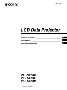 Mode d’emploi Sony VPL-SC50U Projecteur