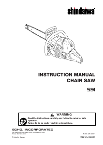 Handleiding Shindaiwa 591 Kettingzaag