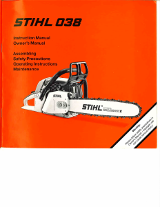 Manual Stihl 038 Chainsaw