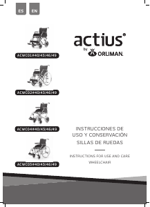 Manual de uso Actius ACWC03 Silla de ruedas