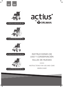 Manual de uso Actius ACWC02 Silla de ruedas