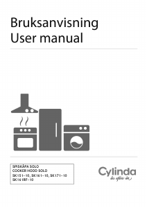 Manual Cylinda Solo SK151-10 Cooker Hood
