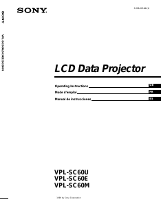 Mode d’emploi Sony VPL-SC60M Projecteur