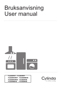 Manual Cylinda F 2385NHE Freezer