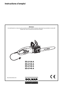 Mode d’emploi Dolmar ES-2135 A Tronçonneuse