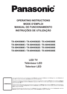 Manual Panasonic TX-50HX580EZ Televisor LED