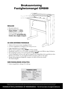 Bruksanvisning Cylinda GM 800 Mangel