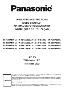 Manual Panasonic TX-65HX580E LED Television