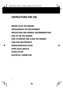 Manual Whirlpool AFB 124/H Freezer
