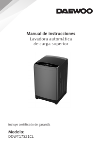 Manual de uso Daewoo DOWT17S21CL Lavadora