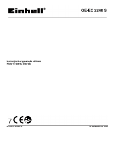Manual Einhell GE-EC 2240 S Ferăstrăul cu lanţ