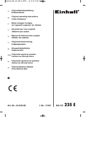 Bruksanvisning Einhell BG-CS 235 E Sågkedjeslip