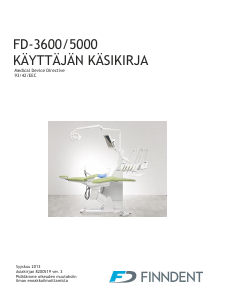 Käyttöohje Finndent FD-5000 Hammaslääkärin tuoli