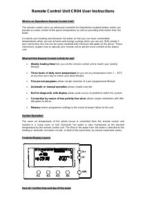 Manual Honeywell CR04 Thermostat