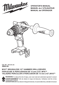 Manual de uso Milwaukee 2902-20 Atornillador taladrador