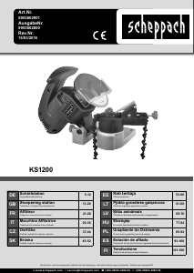 Manual de uso Scheppach KS1200 Afilador de cadena de motosierra