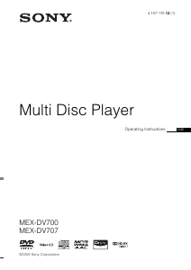 Manual Sony MEX-DV707 Car Radio
