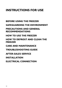 Manual Whirlpool AFB 6540 Freezer