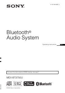 Handleiding Sony MEX-BT3750U Autoradio