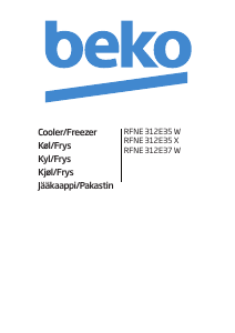 Handleiding BEKO RFNE 312E37 W Vriezer