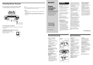 Manual Sony CFS-W338S Stereo-set