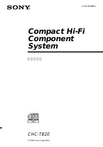 사용 설명서 소니 CHC-TB20 스테레오 세트