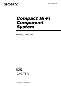 Handleiding Sony CHC-TB10 Stereoset