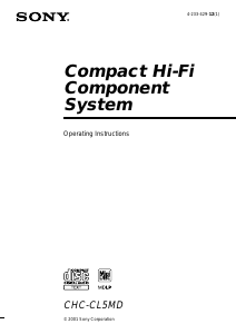 Handleiding Sony CHC-CL5MD Stereoset