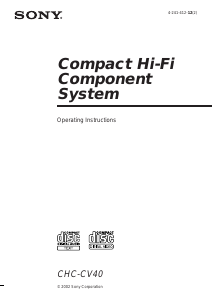 Handleiding Sony CHC-CV40 Stereoset