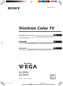 Handleiding Sony KV-DR29M93 Televisie