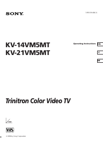 Handleiding Sony KV-14VM5MT Televisie