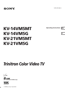 Handleiding Sony KV-14VM5G Televisie