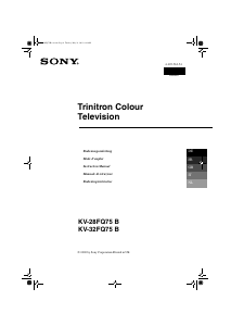 Mode d’emploi Sony KV-28FQ75B Téléviseur