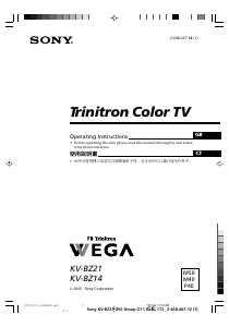 说明书 索尼 KV-BZ14M40 电视