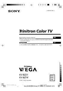 Handleiding Sony KV-BZ14P40 Televisie